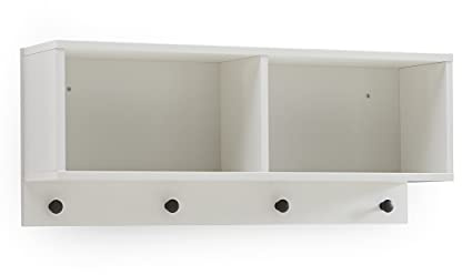 Arthur Berndt berndt THILO Wandregal Bücherregal Universalregal Garderobe MDF Weiß - Made in Germany, THILO401, Normal