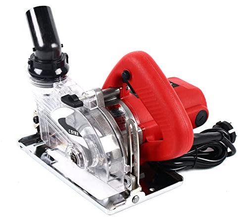 SHZICMY Kapp Gehrungssäge 1800W Staubfreie Schneidemaschine Handkreissäge Kreissäge 18000 U/min Handheld Holzbearbeitung Cutting Machine Tauchsäge, Schneidmesserdurchmesser 125 mm
