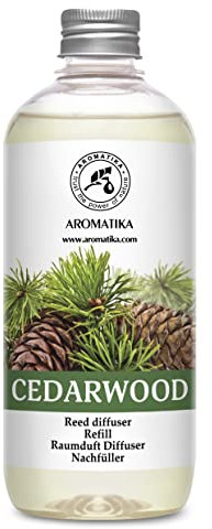Raumduft Diffuser Nachfüller Zedernholz 500 ml - Nachfüller für Duftdiffusor - Reed Diffuser Refill - Raumbeduftung - Zimmerduft Diffuser Nachfüllen - Zedernholz Raumduft - Raumluft - Haus Parfüm
