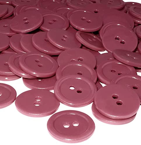 AERZETIX - C56428 - Satz von 50 Knöpfe zum nähen runden Ø20x2.2 mm mit 2 löchern 32L L32 - farbe rose ashes - aus kunststoff - durchmesser der öffnung 2 mm - kurzwaren kleidung mode