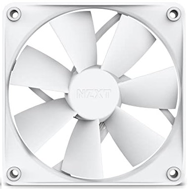NZXT F120P Static Pressure Fans - RF-P12SF-W1 - Consistent Pressure - Powerful Cooling - Long Lifespan - 120mm Fan Single Pack - White