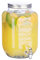 Relaxdays 2 x Getränkespender 8 l, Glas, Zapfhahn, Retro Saftspender Gastro, Vintage Limonadenspender Gartenparty, klar