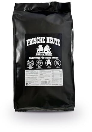 BULL & BULLY – Frische Beute Trockenfutter für Starke & aktive Hunde – Hundefutter mit viel Protein für sportliche Hunderassen – mit Lachs, Geflügel & Rind – ohne Getreide & gut verträglich (10 kg)