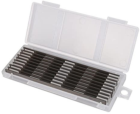 UGHen 10 pièces/Paquet Lame de Rabot en carbure de 82mm adaptée pour Markita/Bosch 82x5.5x1.2mm Couteau de Rabot en Bois réversible pour pièces de Machines à Bois