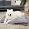 NANDOG Pet Gear Großes Kissen Haustierbett mit abnehmbarem & waschbarem Bezug für Hunde (Hellgrau, Wolke)