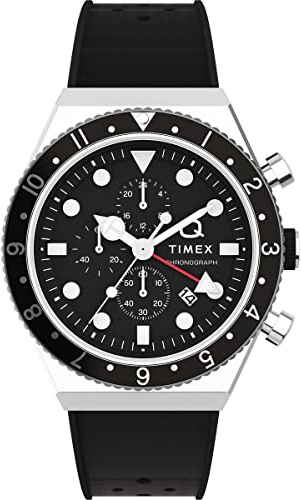 Timex 40 mm Q GMT Chronograph Black One Size