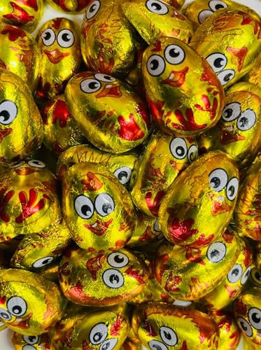 OYOY goldene Osterküken aus Milchschokolade I 252g mini Oster Küken I Ostersüßigkeiten I Osterkorb Suessigkeiten I Osternest Schokolade