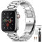 BolYel Compatible con Correa Apple Watch 42mm(Series 10) 41mm 40mm 38mm Metal de Acero Inoxidable Correas para Apple Watch Series 10 9 8 7 SE 6 5 4 3 2 1, Plata