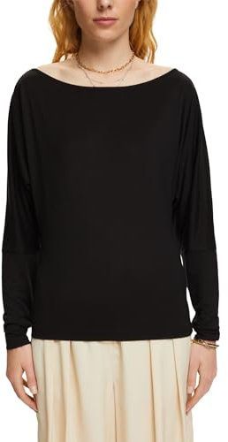 ESPRIT Damen 014ee1k340 T-Shirt, 001/Black, M