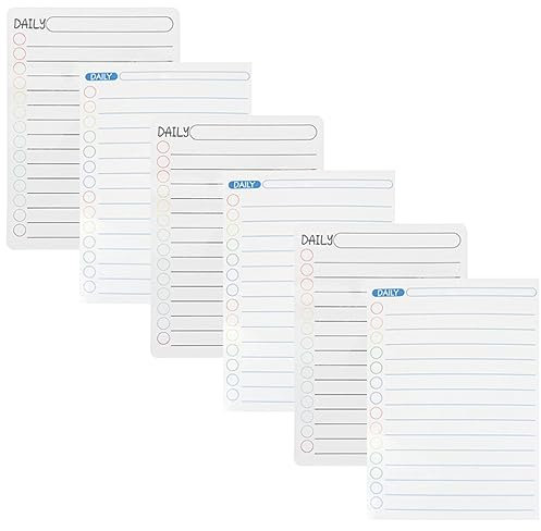 Operitacx 6blätter Magnetische Trockenlöschtafel Für Kühlschrank Wochenkalender Notiztafel Kalendertafel Memotafel Praktische Planungstafel Für Zuhause Und Büro