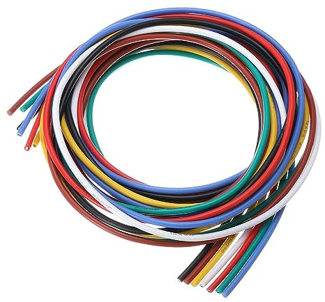QUARKZMAN 16 Calibro Silicone Filo Elettrico 16AWG Cavo Elettrico Filo Trefolo Flessibile Cavi Stagnato Rame Cavo Bobina 7 Colore 1,5 M/4,92 piedi per Auto Modello Elettrodomestic 7pz