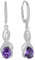 YL Unendlichkeit Ohrringe 925 Sterling Silber Knoten Ohrringe Februar Geburtsstein Amethyst Schmuck Geschenke für Damen Mutter Freundin