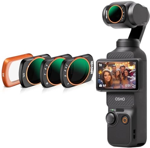 MINGVEN Magnetisches ND-Filter-Set für DJI Osmo Pocket 3 Creator Combo, verstellbare ND-Filter 1-5 Stopps + 6-9 Blendenstufen – 4 Stück (CPL, UV, VND2-32 VND64-512), P3