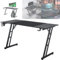 ACXIN Mesa para videojuegos, 120 x 60 cm, mesa de ordenador con gancho para auriculares y soporte para bebidas, construcción en forma de Z, diseño ergonómico, escritorio de gaming, fibra de carbono,
