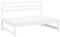 vidaXL Garten Ecksofa, Modular Gartenmöbel, Sofa Lounge Sessel für Garten Terrasse Balkon, Gartensofa Gartensessel, Weiß Massivholz Kiefer