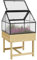 Outsunny Mini Gewächshaus auf Füßen - erhöhter Blumenkasten - ABM. 60L x 57l x 103H cm - doppeltes Dach zum Öffnen Polycarbonatplatten, Stahl, behandeltes Tannenholz