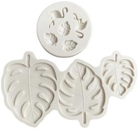 Fondant Formen 2 Stück Monstera Blatt Fondant Silikonform Kuchen Baum Blatt Blatt Dekoration Form