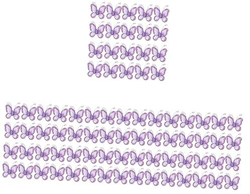 Gogogmee 4 Sets Transparenter Drahtgeflecht-Glitzer-schmetterlingsclips Für Einladungen Dekorative Hochzeit 50 Stück * 4