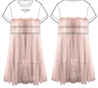 GUESS Vestito per Bambine e Ragazze Rosa 8 Anni (128cm)