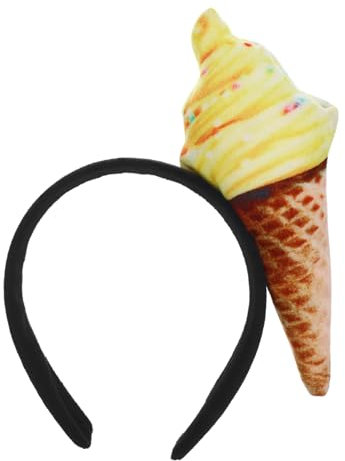 FOYTOKI Eiscreme Haarreif Kegelhaarband Für Erwachsene Weicher Stoff Komfortabler Haarschmuck Zum Waschen Des Gesichts Styling Karneval