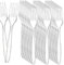 Plastikgabel 100 Stück | Plastikbesteck Plastikgabeln | Mehrweg & Robust Plastik Gabel | 12cm Kuchengabeln Plastik | Spülmaschinenbeständig gemäß
