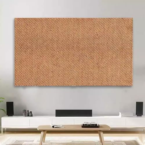 Cubierta antipolvo de algodón y lino para pantalla LCD de 55 pulgadas, protector universal de monitor para dormitorio, sala de estar, decoración artística en color25