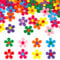 Hopton 200 Stück Filzblumen,Bunte Streudeko Frühling Sommer, Blumen zum Basteln 2.8cm, Filz Streublumen Deko für DIY-Blumenkunst Bastelarbeiten Geburtstagsfeiern