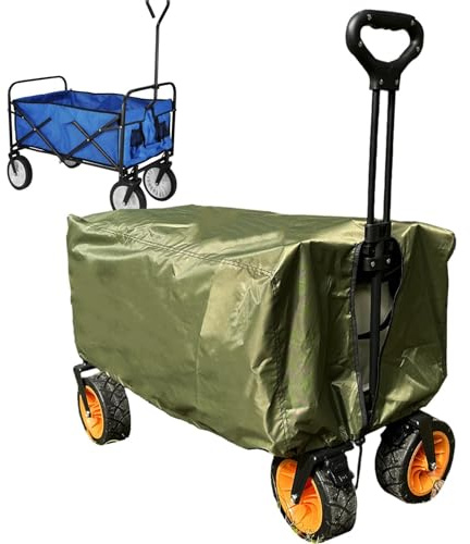 Abdeckung für Bollerwagen, Outdoor Faltbare Abdeckung, Wasserdicht Anti-UV Staubdicht 210D Oxford Tuch Schutzhülle für Handwagen, 90 cm x 50 cm x 45 cm
