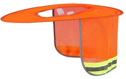 TUKEVA Mesh Hutabdeckung für Schutzhelm Reflektierende Schutzhelm Nackenschutz Mesh-Sonnenschutz Bauhelme Zubehör Geeignet für Bauhelme