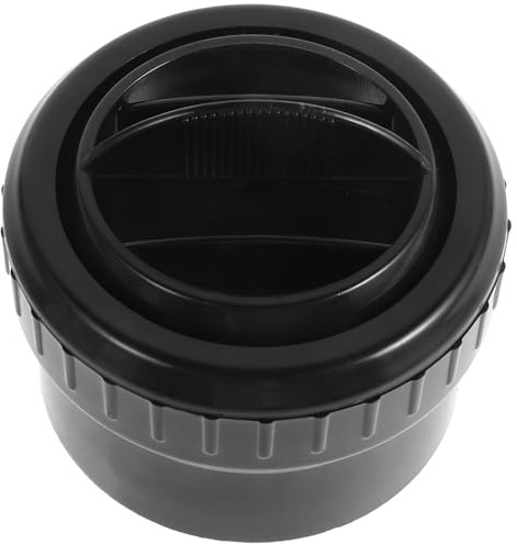 CIMAXIC Sortie d'air Réglable Ronde pour Climatiseur, Abs Noir