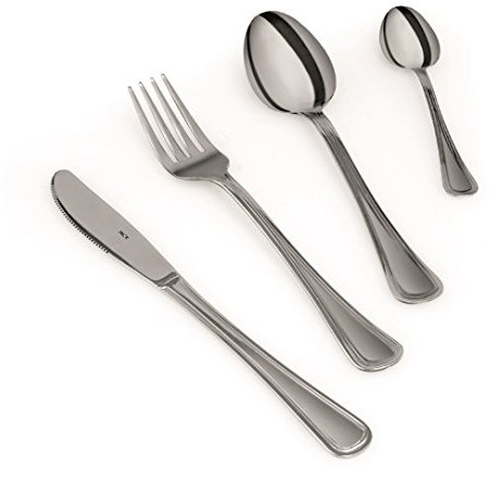 Excelsa London Servizio 24 Posate, Acciaio Inossidabile, Argento