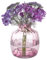 Dartington Crystal Cushion Large Vase Heather, Single | Heather | Indented base to help retain or splay out stems | 215mm (h) | Adorable vases that make the perfect home décor addition | Gift
