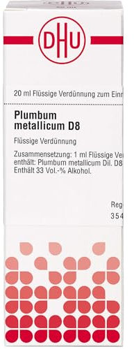 Plumbum metallicum D8 DHU Dilution, 20 ml Lösung