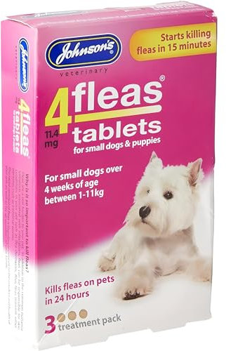 JOHNSONS 4FLEAS DUAL ACTION SPOT ON -SMALL DOG - LESS THAN 10KG FLEA TREATMENT (X1 PACKS)