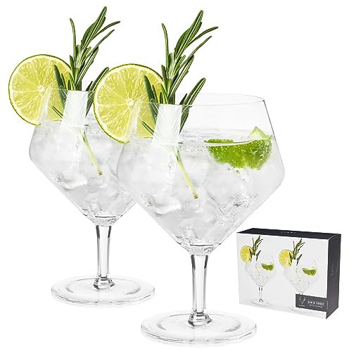 Viski 9418 Raye - Juego de 2 copas de cristal para gin-tonic