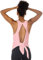 icyzone Damen Rückenfrei Yoga Tank Tops Ärmellos Sport Fitness Shirts (S, Cameo Pink)