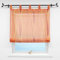 ESLIR Raffrollo mit Schlaufen Gardinen Küche Raffgardinen Modern Schlaufengardinen Vorhänge Transparent Voile Orange BxH 120x140cm 1 Stück