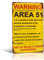 不适用 Metallschild im Vintage-Retro-Stil, Aufschrift Area 51 Warnung, lustiges Blechschild für Wand oder Tür