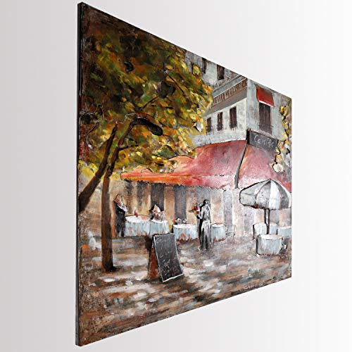 3D Wandbild Metall Italy handgefertigt Bild Relief Kunst Metallbild 104x103cm
