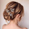 Edary Braut Haarschmuck Hochzeit Silber Strass Haarnadeln Kristall Haarteile für Frauen und Mädchen (3 Stück)