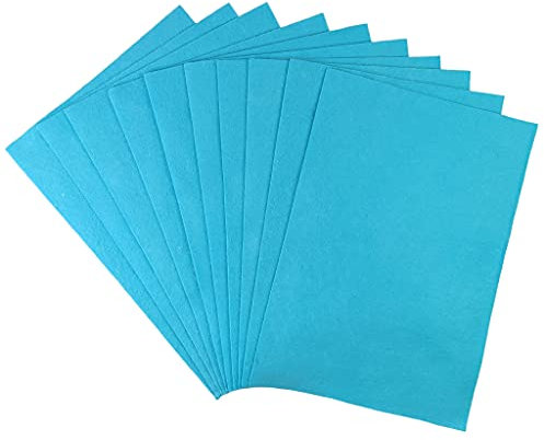 Netuno 10 x Deko Filz Hellblau A4 1mm Bastelfilz Filzstoff zum Dekoration Basteln DIY Handwerk für Kinder Hochzeit Tischdeko Osterdeko Fruehling