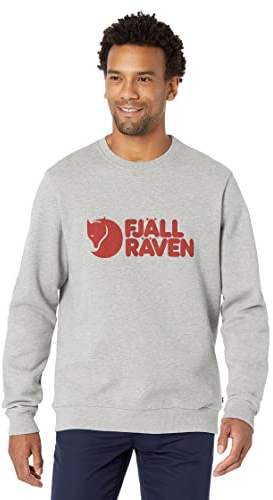 Fjallraven F84142-020-999 Logo Sweater, Men, Grey-Melange, M