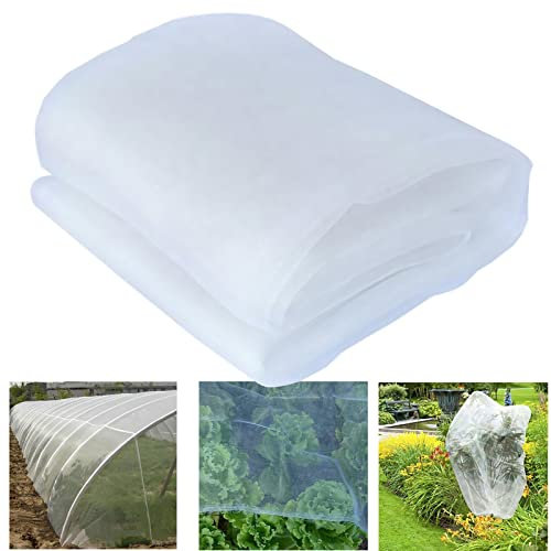 5x5m Gemüseschutznetz,40 Mesh Gemüsenetz Feinmaschig Insektenschutznetz Gartennetz Pflanzenschutznetz,zum effektiven Schutz vor Schädlingen,für Gemüse Obst Blumen Gewächshaus, SDAFDLWW0014