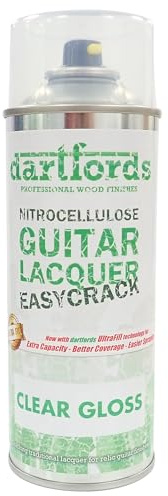 dartfords Gloss Clear Easycrack Nitrocellulose Guitar Lacquer 400ml Aerosol