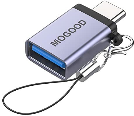 MOGOOD Adattatore USB C Maschio a USB 3.0 Femmina, Convertitore OTG Compatibile Con iPhone 15 Plus Pro Max, iPad Pro, MacBook, Chromebook, Pixelbook, Samsung Galaxy S24 S23 S22