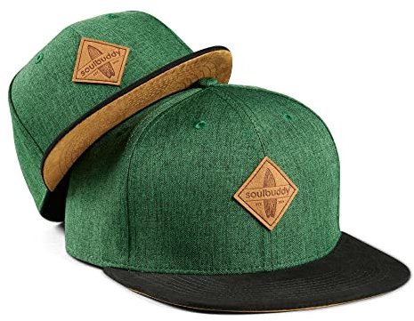 Soulbuddy Cap Herren Cap Kinder – 2er-Set Familien Outfit Set – Vatertagsgeschenk für Papa – Geschenke zum Vatertag – Papa Geschenk – Dunkelgrün – One Size und Kids L