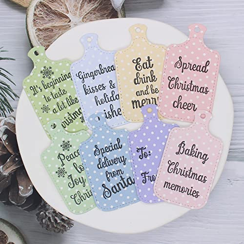 KSCRAFT Weihnachtswünsche mit Schneidebrett Tag Stempel und Metall Stanzformen Schablonen für DIY Scrapbooking/Fotoalbum dekorative Prägung DIY Papierkarten