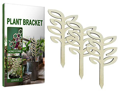 Soporte para plantas trepadoras, 3 enrejados de jardín para plantas en maceta, enrejado de metal para plantas de interior, enrejado pequeño para flores y verduras, hiedra de vid rosa de rejilla (hojas