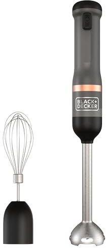 BLACK PlusDECKER Mixeur Plongeant Kitchenwand - Sans fil 7.2V 2.0 AH - 2 Accessoires - gris - BCKM1012KG-QW