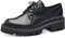 MARCO TOZZI Damen Schnürschuhe aus Kunstleder Plateau, Schwarz (Black Brush), 38